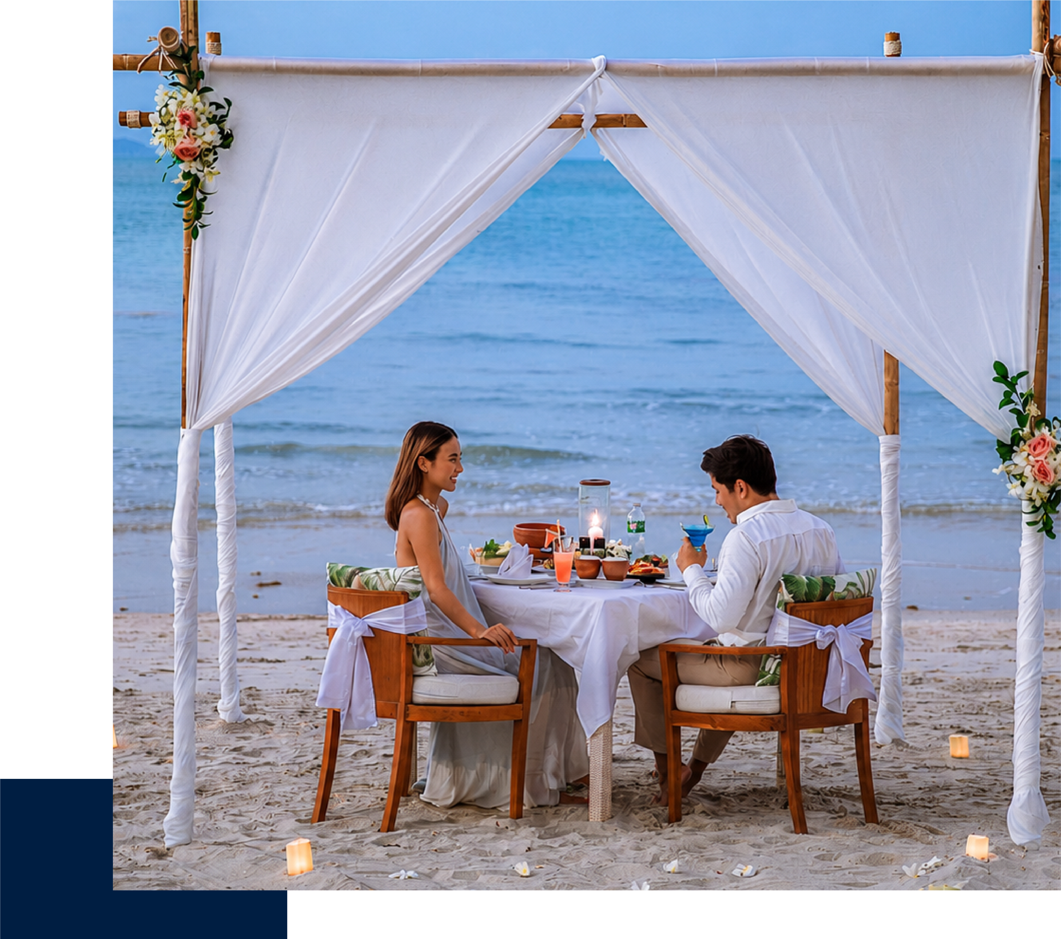 Cena exclusiva frente al mar